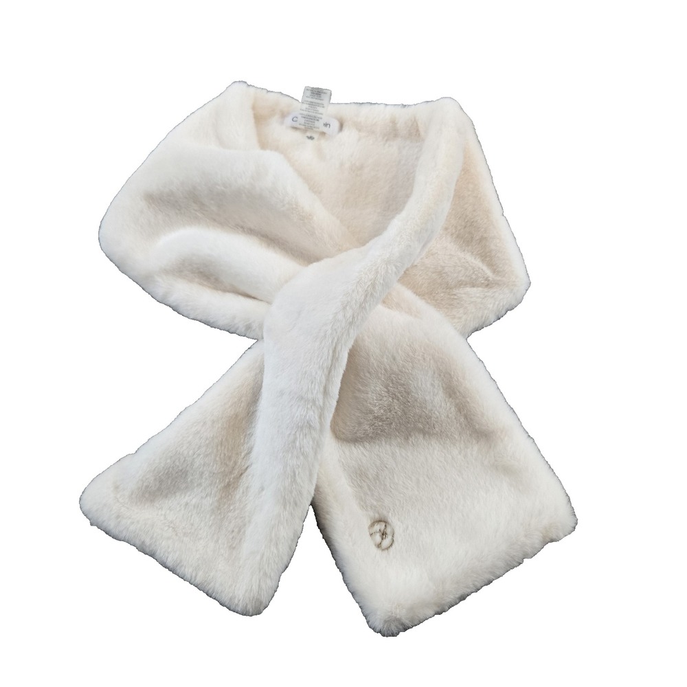 Calvin Klein Women's Faux Fur Wrap Scarf Formal to Casual Pass Thru Slit OSFM
